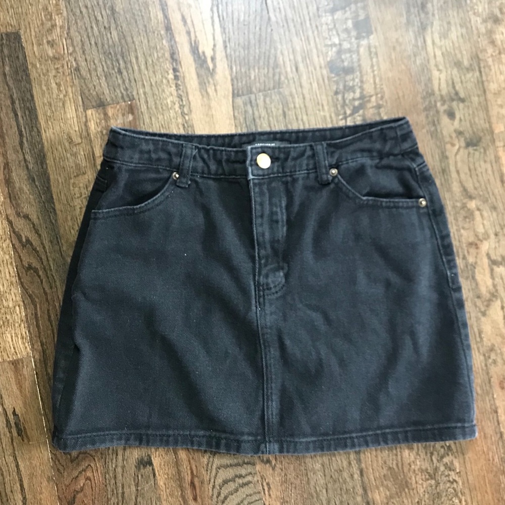 Black Denim mini skirt